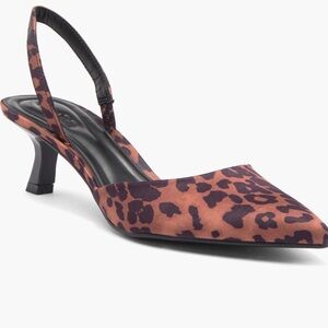 Leopard Print Slingback Heels